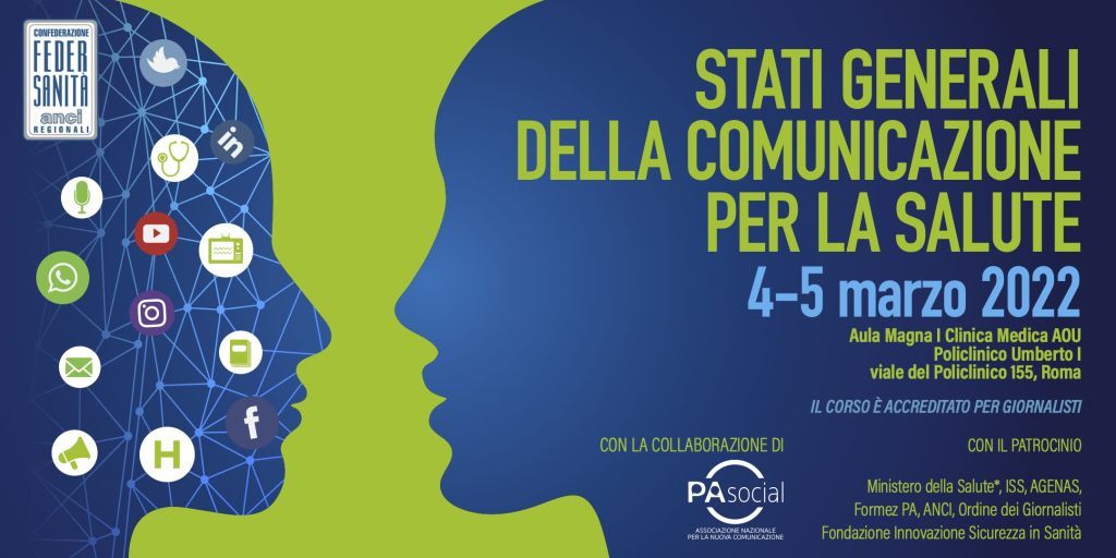 FEDERSANITÀ APRE A ROMA GLI STATI GENERALI DELLA COMUNICAZIONE PER LA SALUTE