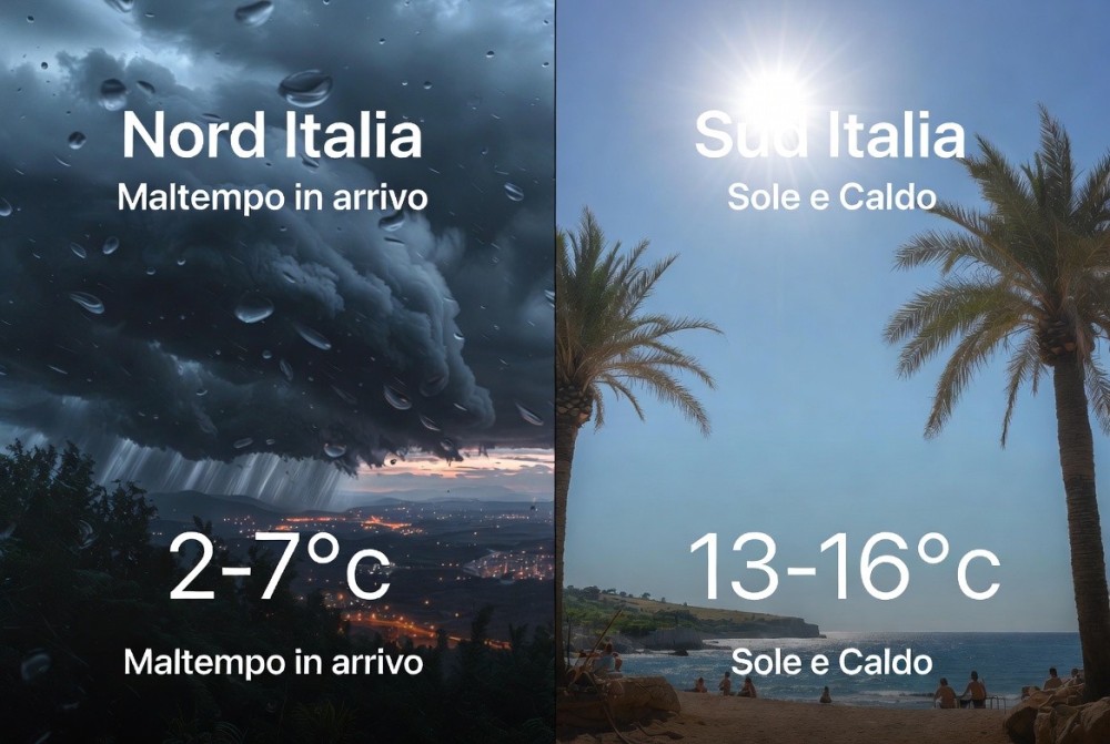 Meteo Italia 2–4 Febbraio: Nord Sotto Assedio, Centro-Sud al Sole – Ecco Cosa Aspettarsi