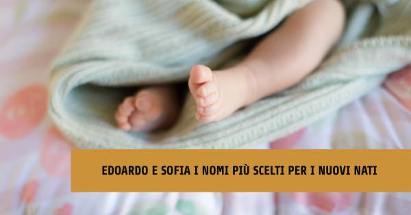 Anagrafe: Edoardo e Sofia i nomi più scelti per i nuovi nati, il 16% ha il doppio cognome