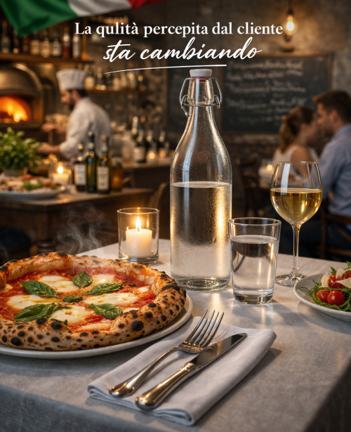 Acqua al ristorante — Quando un bicchiere racconta il livello di un locale